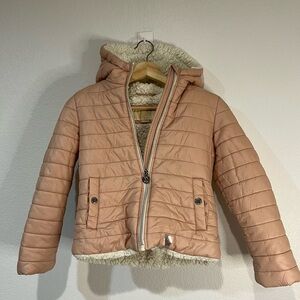 Michael Kors girls pink puffer jacket 7/8